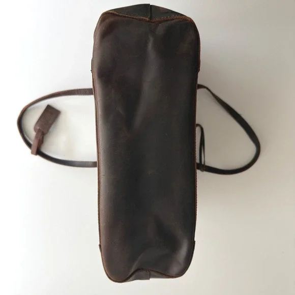 Baseballism EUC Vintage Glove Leather Large Tote in Dark Chocolate - Picture 3 of 9